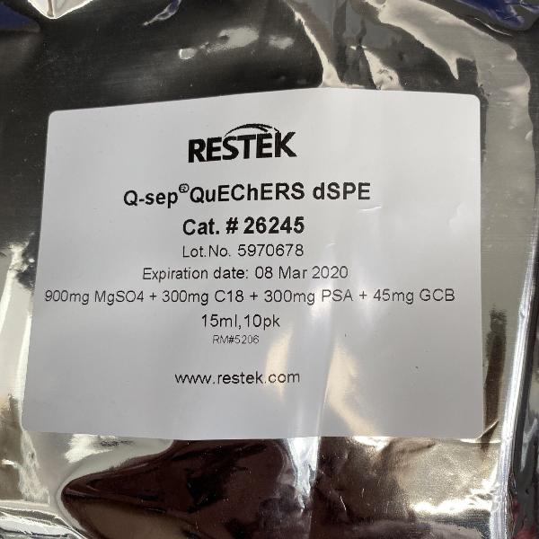 Restek Extract Clean-Up Tube Q-sep QuEChERS dSPE 15 ml 50 Tubes