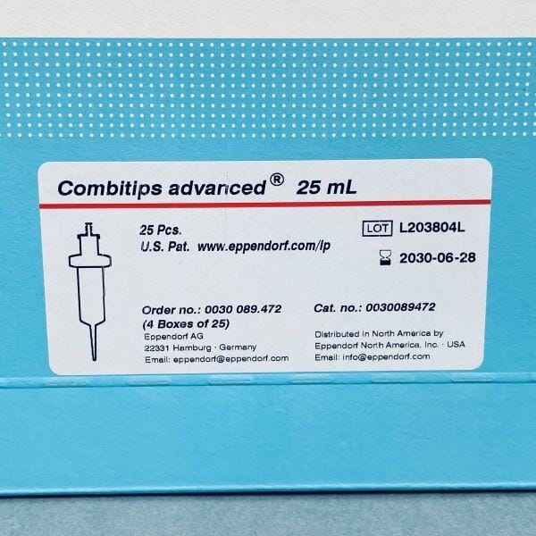 Eppendorf Combitips Advanced Pipette Tip 25 ml 4 Packs with 25 Tips Each