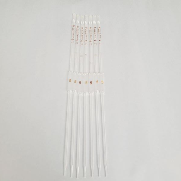 Corning Certified Volumetric Pipet 5 ml Grade A 39.2 cm White Total of 7 Pipettes