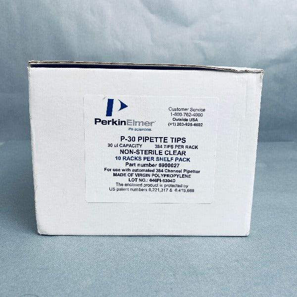 PerkinElmer Pipette Tips 30 ul Non Filtered 10 Racks with 384 Tips Each