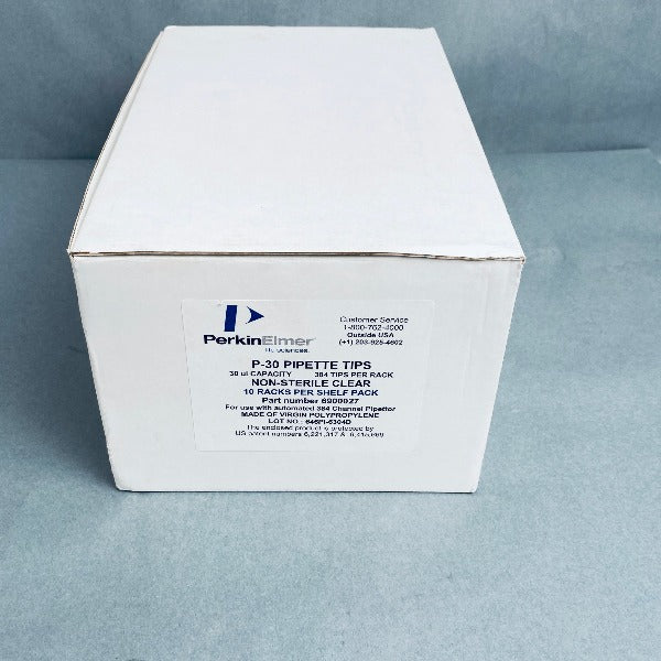 PerkinElmer Pipette Tips 30 ul Non Filtered 10 Racks with 384 Tips Each