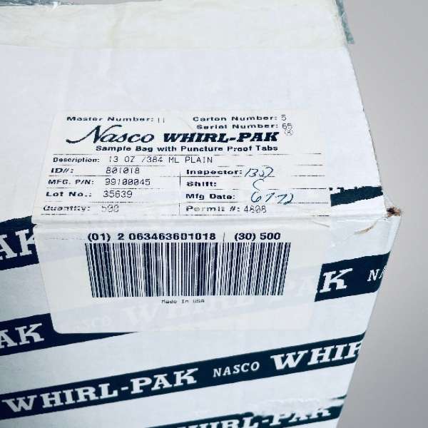 Nasco Whirl Pack Sample Bag 13 oz Total of 300 Bags