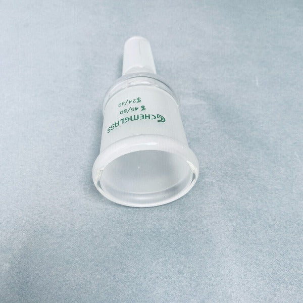 Chemglass Glass Connecting Adapter 45/50 Outer 24/40 Inner