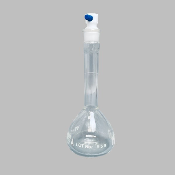 Chemglass Volumetric Flask 100 ml Class A Wide Mouth with PTFE Stopper