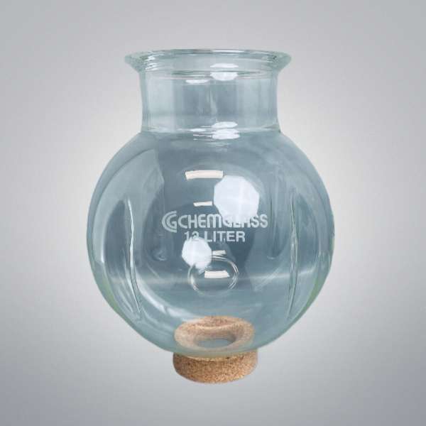 Chemglass Morton Reaction Vessel 12 L Spherical with 150 mm Shott O-ring Flange