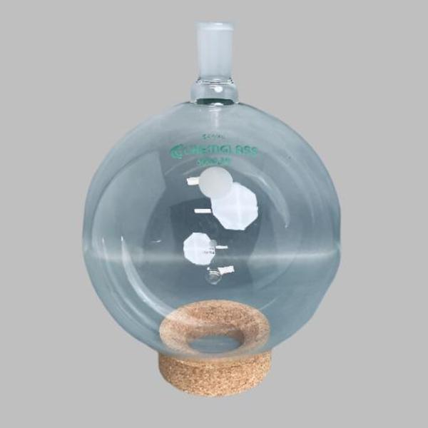 Chemglass Round Bottom Flask 5000 ml Single Neck 24/40 Outer Joint