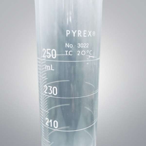 Corning Graduated Cylinder 250 ml Glass Total of 5 Cylinders