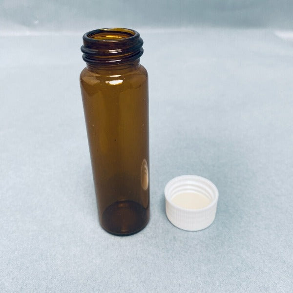 Restek Vial Amber Glass 40 ml with White Screw Cap Total of 30 Vials