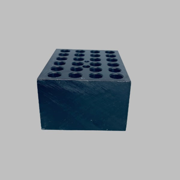 Dry Bath Heat Block Holds 24 Tubes with 10 mm Diameter 95 x 76 x 50 mm Block