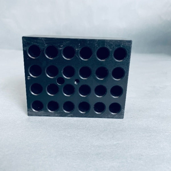 Dry Bath Heat Block Holds 24 Tubes with 10 mm Diameter 95 x 76 x 50 mm Block