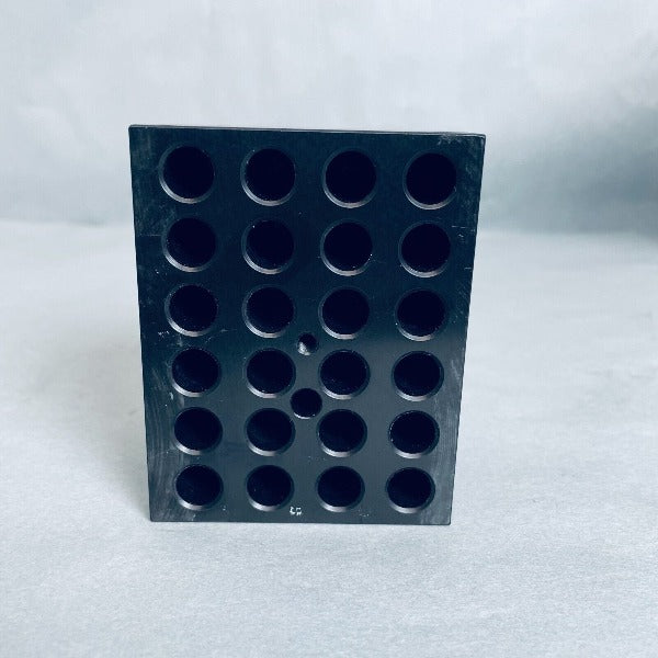 Dry Bath Heat Block Holds 24 Tubes with 10 mm Diameter 95 x 76 x 50 mm Block