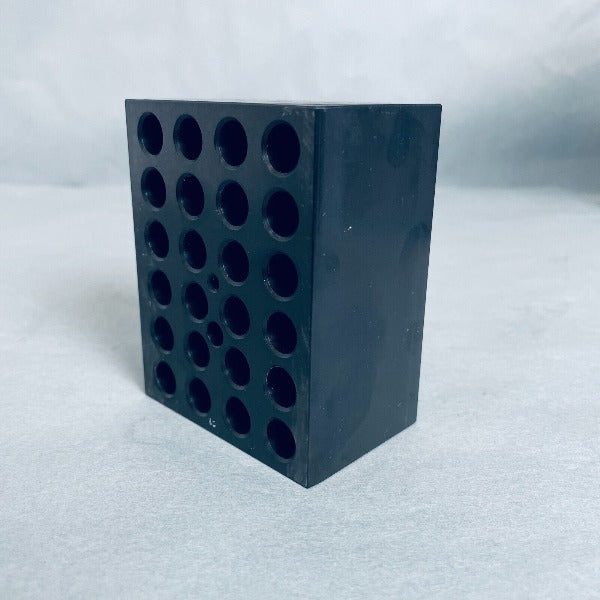 Dry Bath Heat Block Holds 24 Tubes with 10 mm Diameter 95 x 76 x 50 mm Block