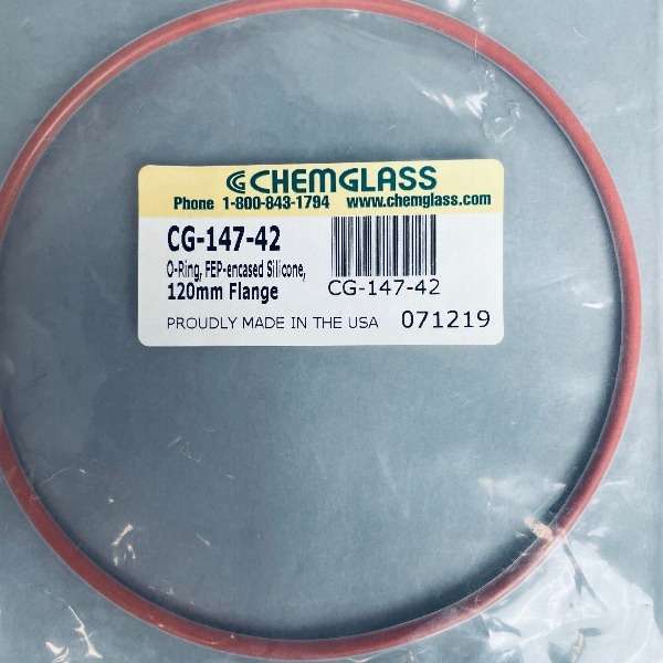 Chemglass O-Ring FEP Silicone for 120 mm Flange Total of 4 O-Rings