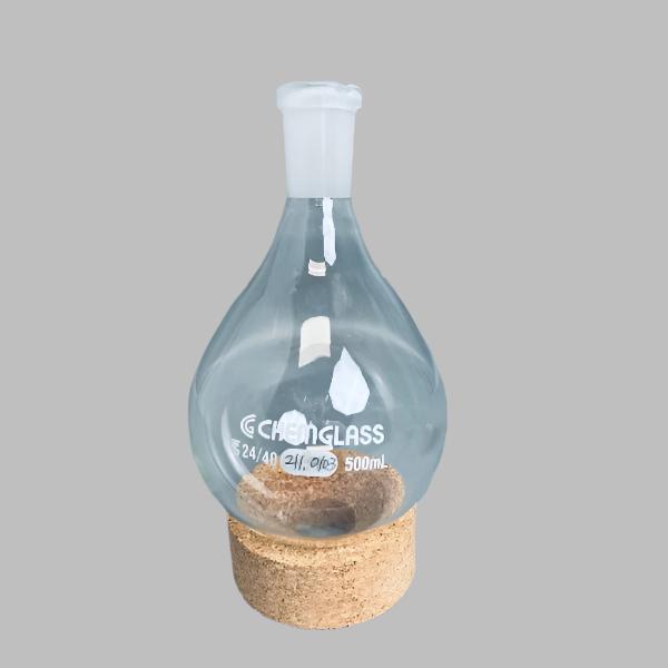 Chemglass Assorted Evaporating Flask 500 ml, 200 ml, 100 ml, and 50 ml Set of 6 Flasks