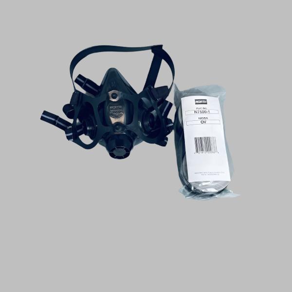 North Half Mask Silicone Respirator Medium with Pack of 2 Cartridges