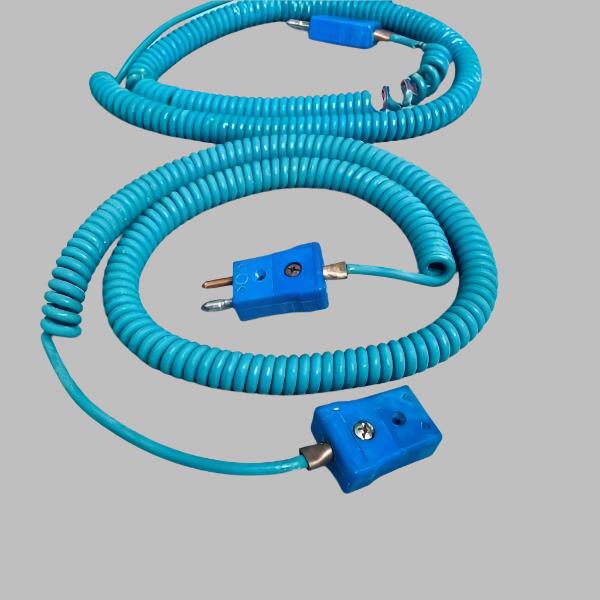 J-KEM Type Thermocouple Coiled Adapter 10 ft Standard Female to Male 2 Adapters