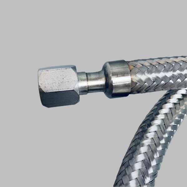 Braided Flexible Cylinder Hose Stainless 60 in. 3/8 in. Length Female Fittings