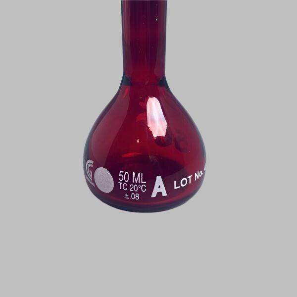 Chemglass Volumetric Flask 50 ml Grade A with PTFE Stopper Total of 10 Flasks