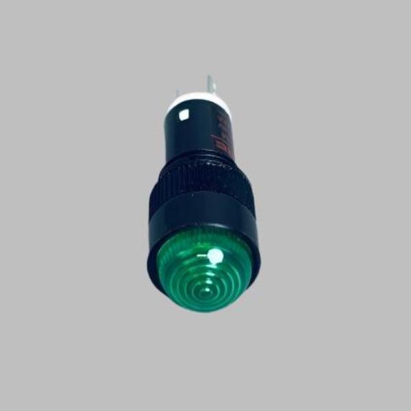 IDEC Led Pilot Light Green Domed Cap Total of 7 Bulbs