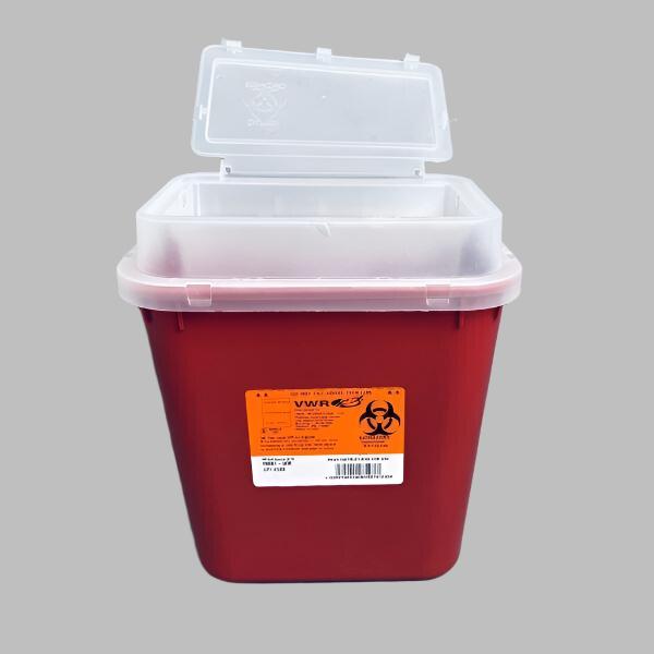 VWR Sharps Container System Red Stackable 2 Gal Total of 4 Containers