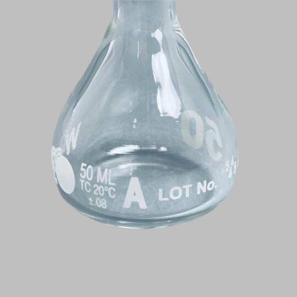 Chemglass Volumetric Flask 50 ml Grade A with PTFE Stopper Total of 5 Flasks