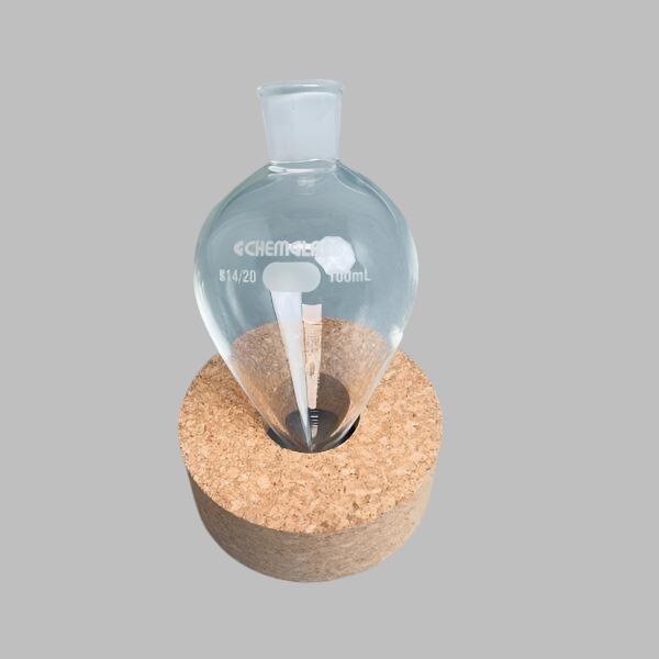 Chemglass Pear Shaped Flask 100 ml with 14/20 Joint