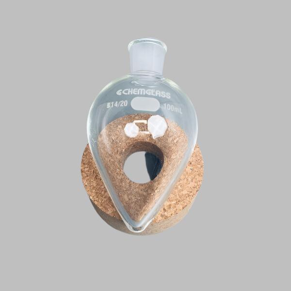 Chemglass Pear Shaped Flask 100 ml with 14/20 Joint