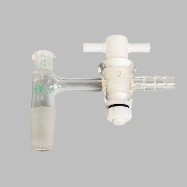 Chemglass Vacuum Adapter with PTFE Stopcock 14/20 Joint Adapter