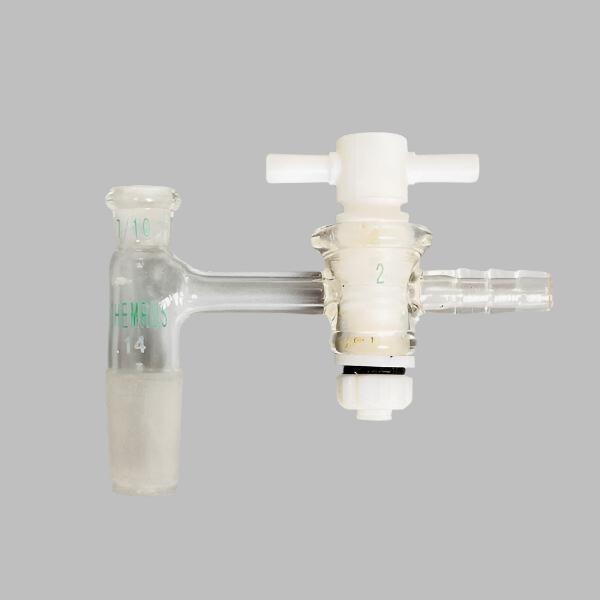 Chemglass Vacuum Adapter with PTFE Stopcock 14/20 Joint Adapter