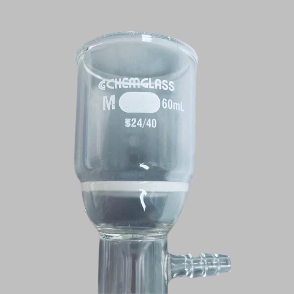 Chemglass Buchner Filter Funnel 60 ml 24/40 Lower Vacuum Assembly Medium Frit