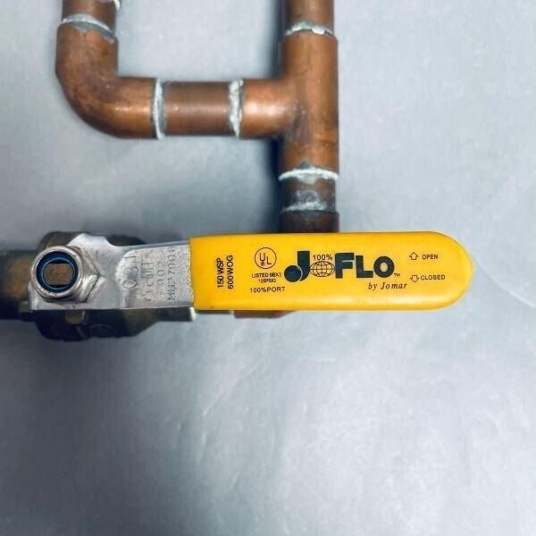 J Flo Two Way Brass Ball Valve 1/4 in. with Class VII Pressure Gauge