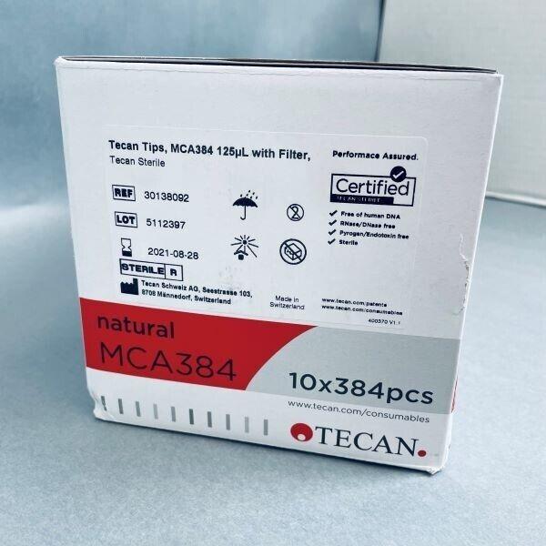 Tecan Pipet Tip 125 ul with Filter Multiple Channel Arm 10 Racks with 384 Tips