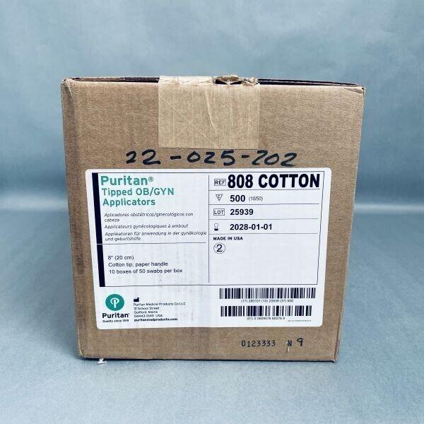 Puritan Cotton Tipped Applicator 8 in. Paper Shaft 10 Packs with 50 Swabs Each