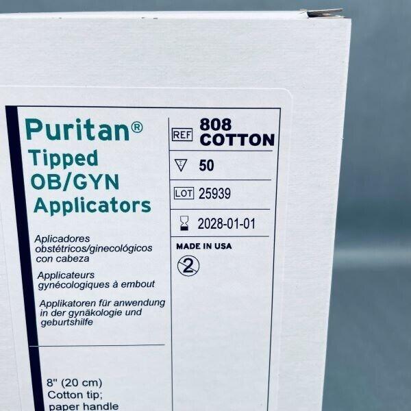 Puritan Cotton Tipped Applicator 8 in. Paper Shaft 10 Packs with 50 Swabs Each