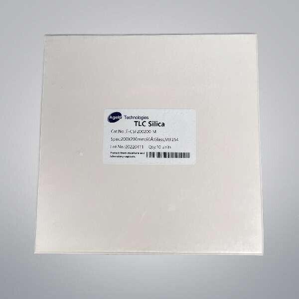 Agela TLC Silica Gel Glass Plate F254 200 x 200 mm Box of 10 Plates