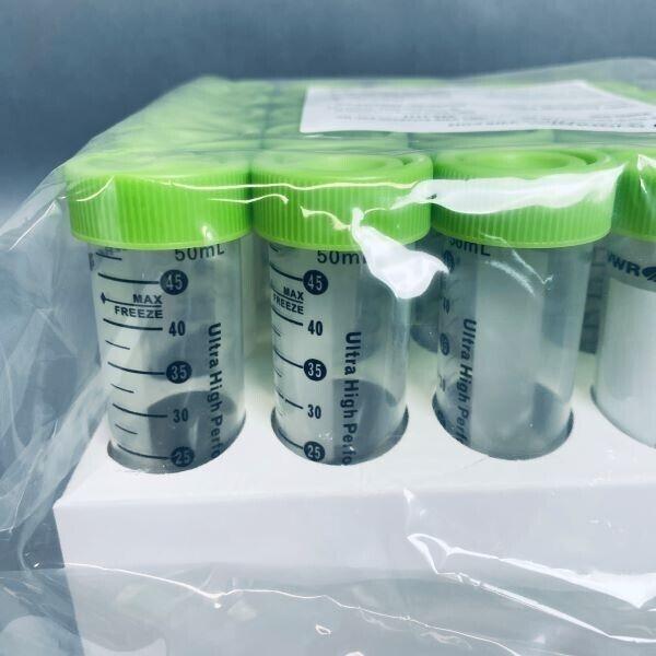 VWR Centrifuge Tube 50 ml Plug Cap 20000 g Case of 500 Conical Tubes