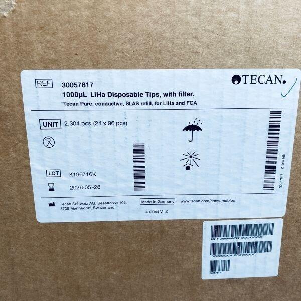 Tecan Pipette Tips 1000 ul LiHa Filtered Sterile Case of 24 Racks