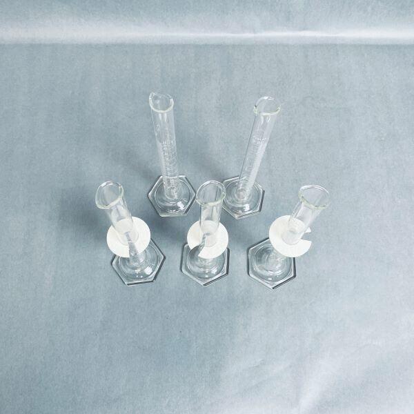 Corning Graduated Cylinder 25 ml Pyrex Glass Set of 5 Cylinders