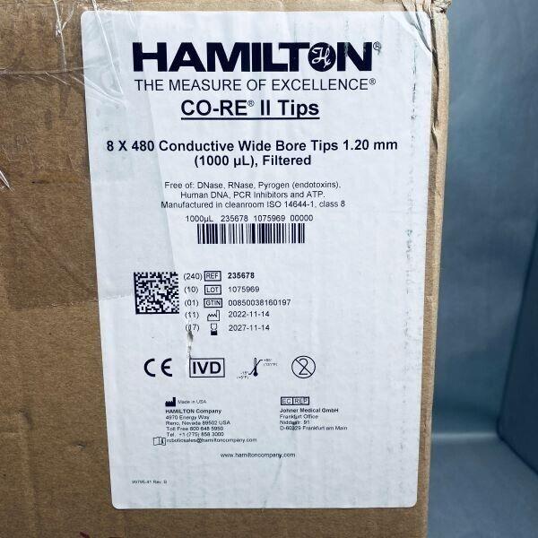 Hamilton CO-RE II Pipette Tips 1000 ul Filtered Wide Bore Sterile 40 Racks