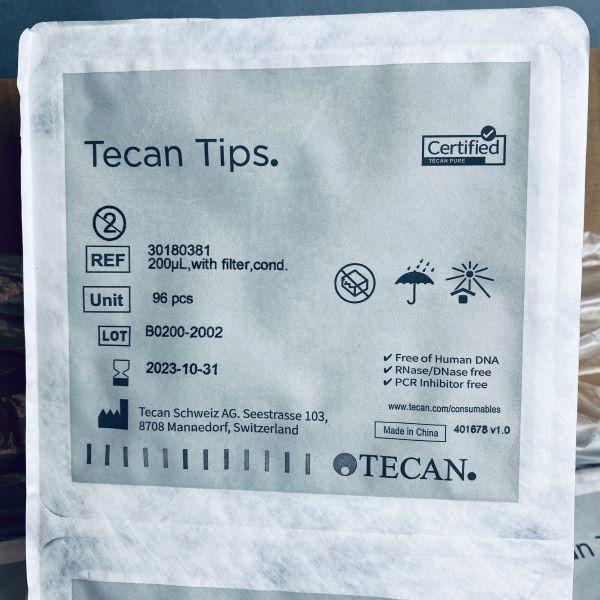 Tecan Pipette Tips 200 ul Conductive Filtered 24 Racks with 96 Tips Each