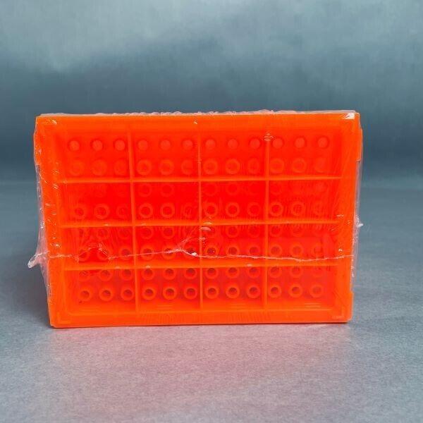 SP Bel-Art PCR Rack 96 Well for 0.2 ml Tubes Orange 2 Packs with 5 Racks Each