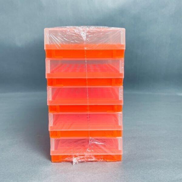 SP Bel-Art PCR Rack 96 Well for 0.2 ml Tubes Orange 2 Packs with 5 Racks Each