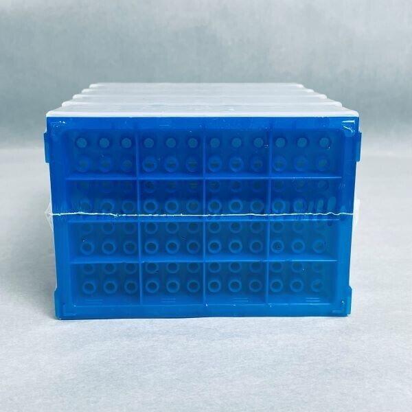 Fisherbrand PCR Rack 96 Well for 0.2 ml Tubes Blue 2 Packs with 5 Racks Each