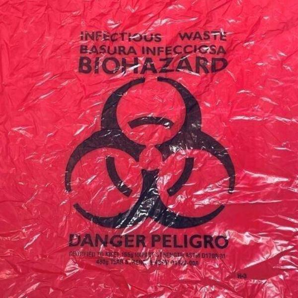 Uline Biohazard Trash Liner 10 Gallon 1.2 mil Total of 180 Bags