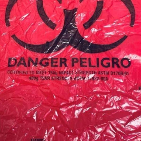 Uline Biohazard Trash Liner 10 Gallon 1.2 mil Total of 180 Bags