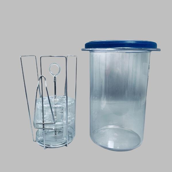 Anaerobic Jar 3.5 L with White Lid, Clamp, Insert, and Pressure Gauge