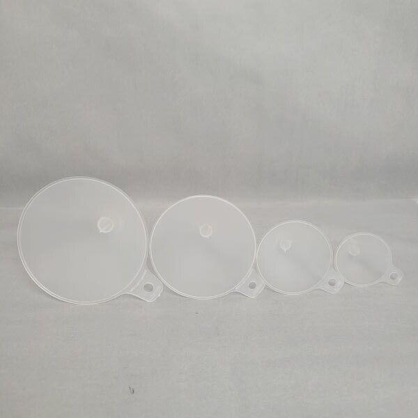 Azlon Lab Funnel Polypropylene 50, 75, 100, and 120 mm Diameter Set of 4 Funnels