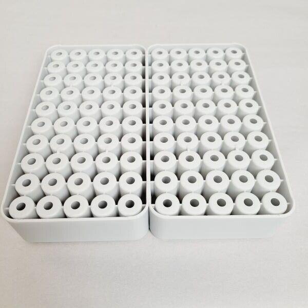 Sarstedt Double Block Tube Rack for 15 ml Tubes 10 x 10 in. Grey / Red 2 Racks