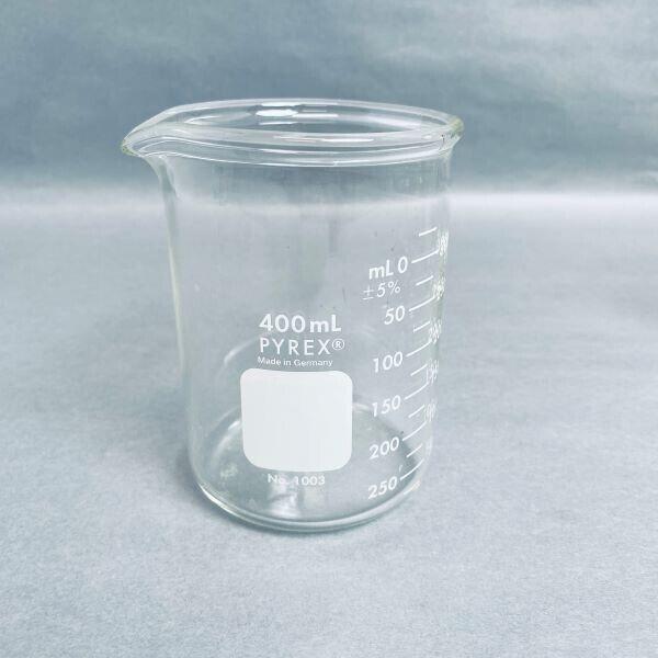 Vaso graduado Corning de 400 ml, vidrio Pyrex Griffin, lote de 4