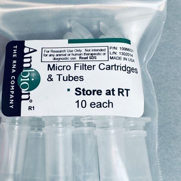 Ambion Filter Tube and Collection Tube Set Total of 60 Sets